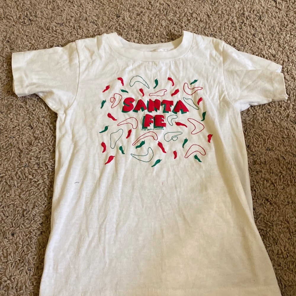 Vintage kids Santa Fe chili pepper shirt